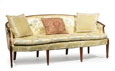 Georgian-Style Carved Mahogany Sofa