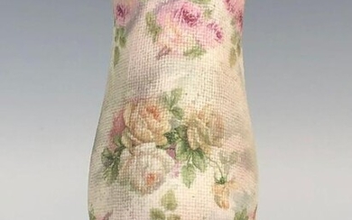 German Tapestry Texture Porcelain HatPin Holder