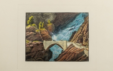 Giacinto Gigante (attr.) (1806 - 1876), Five mountain views early 20th century