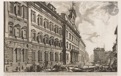 Giambattista Piranesi (1720-1778) Veduta della gran Curia Innocenziana… (Vue du palais de Monte Citorio). 1752....