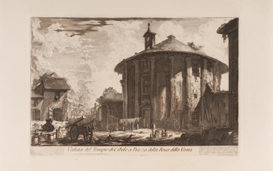 Giovanni Battista Piranesi (1720 Venedig - Rom 1778) – Veduta del Tempio di Cibele a Piazza della Bocca della Verità