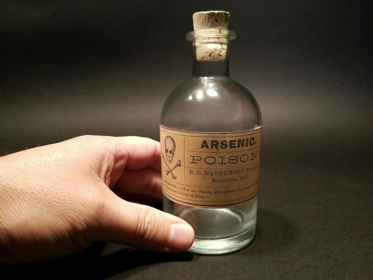 Glass Apothecary Arsenic Poison Bottle