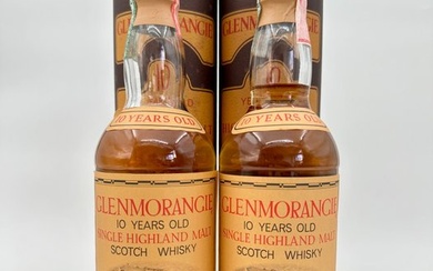 Glenmorangie 10 years old - Original bottling - b. 1990s - 70cl - 2 bottles