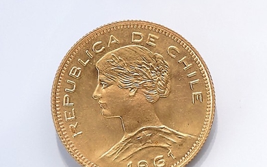 Gold coin, 100 Pesos, Chile, 1961, Cien...