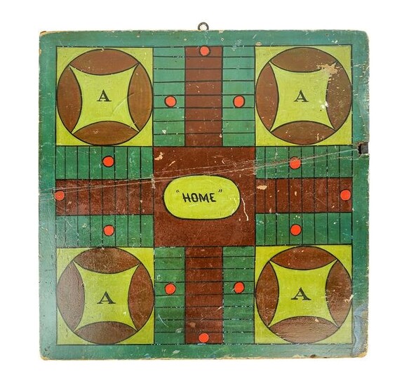 Grain Painted Paint Decorated Game Board