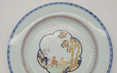 Grand plat en porcelaine, Chine, Compagnie... - Lot 13 - Ader