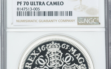Great Britain: , Charles III silver Proof "Petition Crown - Quartered Arms" 5 Pounds (2 oz) 2023 PR70 Ultra Cameo NGC,...