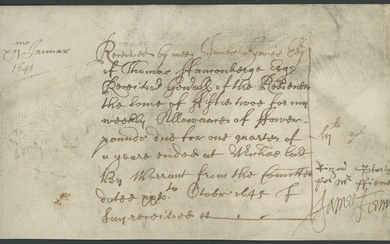 Great Britain Civil War A group of related documents (3) including 1641 (24 Aug.) letter signed...