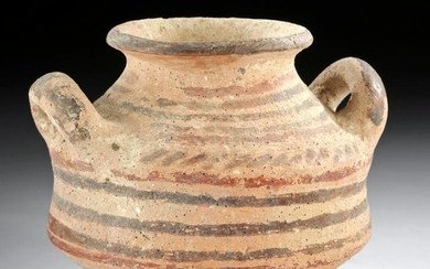 Greek Mycenaean Polychrome Jar w/ Handles