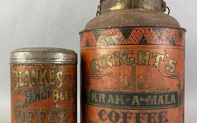 Group of 2 Advertising Coffee Tins