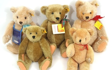 Group of Five Stieff Teddy Bears