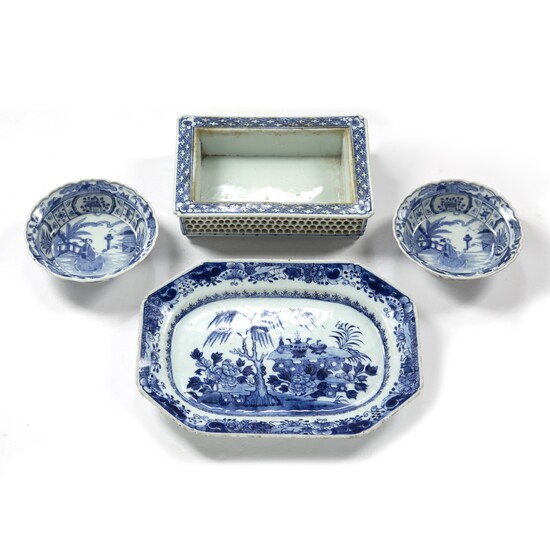 Group of blue and white porcelain