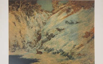 Gustave Courbet (1819-1877) - Une biche en hiver