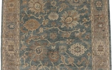 Hand-Knotted Floral Design 6X9 Distressed Washed-Out Oriental Rug Home Carpet