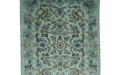Hand-Knotted Persian Kashan 100 Percent Wool Oriental