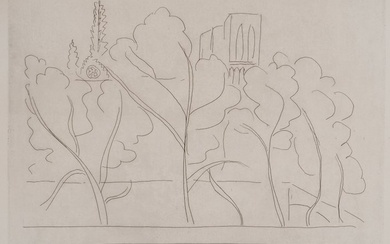 Henri Matisse (1869-1954) - Notre Dame à travers les arbres