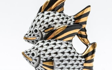 Herend "Fish" Fishnet Porcelain Figure