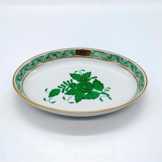 Herend Porcelain Pin Tray, Chinese Bouquet Green