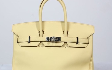 Hermès - Jaune Poussin Swift Birkin 25 Handbag