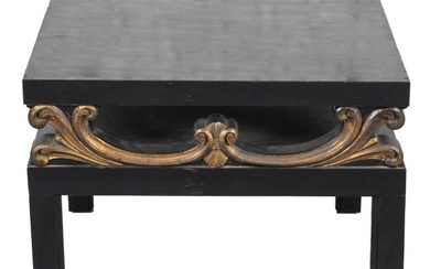 Hollywood Regency Style Gilt Lacquered Side Table