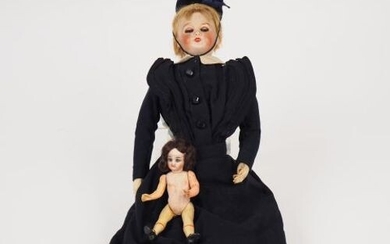 Hybrid doll, porcelain head SFBJ, open mouth, tilting eyes, body...