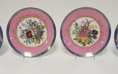 IMPERIAL FLORAL HAND PAINTED PLATES