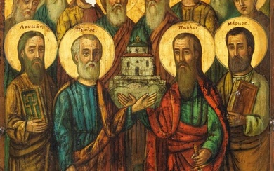 Ikone "Die Zusammenkunft der zwölf Apostel"