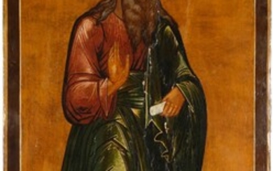 Importante icône de Saint Adam provenant d’une iconostase.