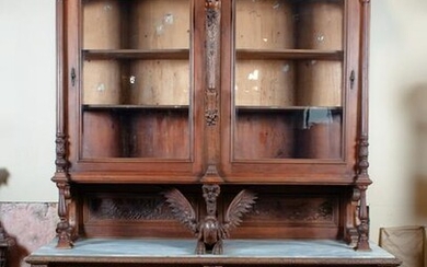 Italian Antique Ornate Carved Wooden Cabinet