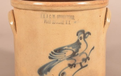 J.A. and C.W. Underwood 1-Gallon Stoneware Crock.