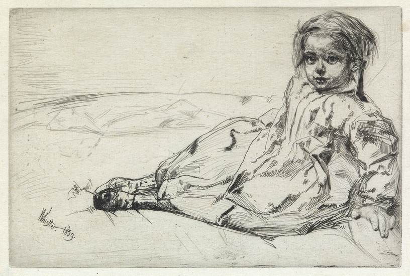 JAMES A. M. WHISTLER Bibi Valentin. Etching and drypoint on Japan paper, 1859....