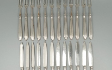 J.M. van Kempen & Zn. 1912 - Fruitbestek set - Cutlery set for 12 (24) - .833 silver