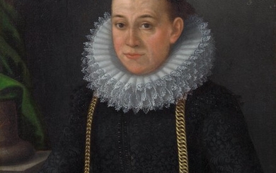 JOHANN KREUZFELDER(1577 Nuremberg 1632)Portrait de femme. 1626.Huile sur toile. Daté et monogrammé en haut à...