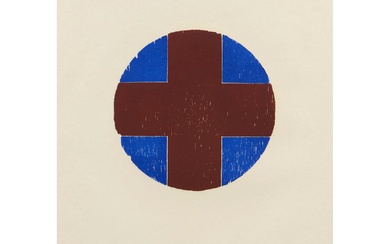 JOHN NIXON (1949-2020) Untitled 1990 woodcut, ed. P/P 30cm (tondo)