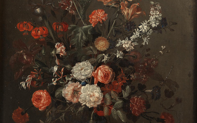 J.S. Bernard (actif en France, 1657-1667) Nature morte aux roses,...
