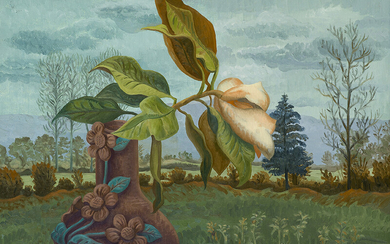 JUAN CARLOS SAVATER (San Sebastian 1953) "Magnolia". 1998 Oil on canvas Signed and dated 1998 Also on the back signed, dated and entitled "Magnolia 1998" Measurements: 50 x 73 cm. Work exhibited in (label on back): -Miguel Marcos Gallery, "J