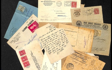 JUDAICA - SELECTION OF OLD COVERS AND POSTCARDS FROM THE...