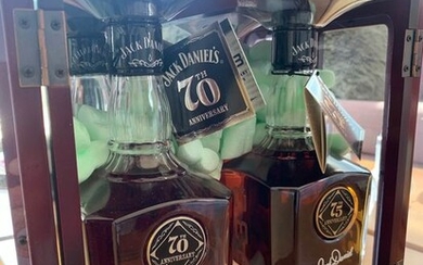 Jack Daniel's 70th & 75th Anniversary Prohibition Set - Original bottling - 70cl - 2 bottles