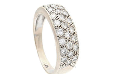 Jewellery Ring RING, 14K gold, 25 brilliant cut diamonds appro...