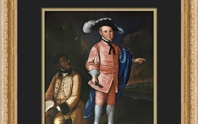 John Hesselius Portrait of Charles Calvert Custom Framed Print