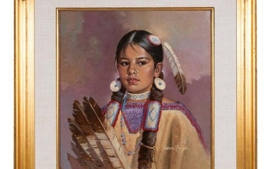 Karen Thayer "Pride of Her Ancestors" Oil Painting