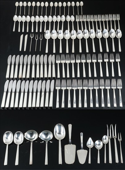 Kay Bojesen. 'Grand Prix' cutlery in sterling silver (120 + 1)