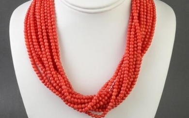 Kenneth Jay Lane Faux-Coral Torsade Necklace