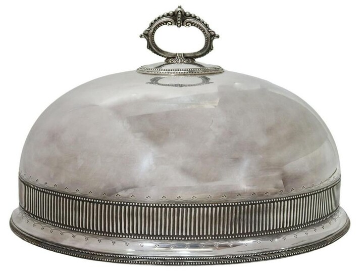LARGE ANTIQUE ENGLISH SILVERPLATE MEAT DOME
