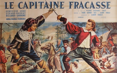 LE CAPITAINE FRACASSE" Affiche originale entoilée (Jean MARAIS) 1960