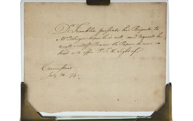 LETTER BELIEVED TO HAVE BEEN WRITTEN BY BENJAMIN