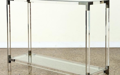 LUCITE AND GLASS CONSOLE OR SOFA TABLE C.1970