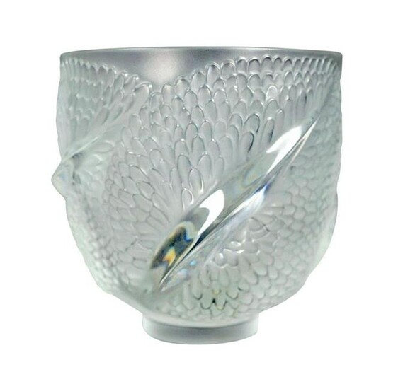 Lalique Molded Glass Vase