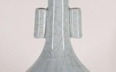 Large Guan Type Celadon Arrow Vase w/ Yongzheng Mk