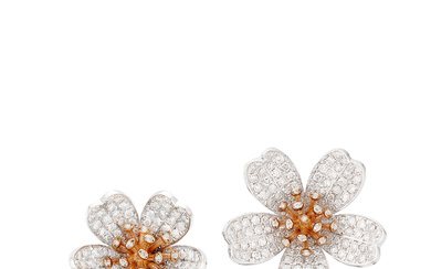 Lauren X Khoo, Pair of Diamond Earrings, 'Cherry Blossom'